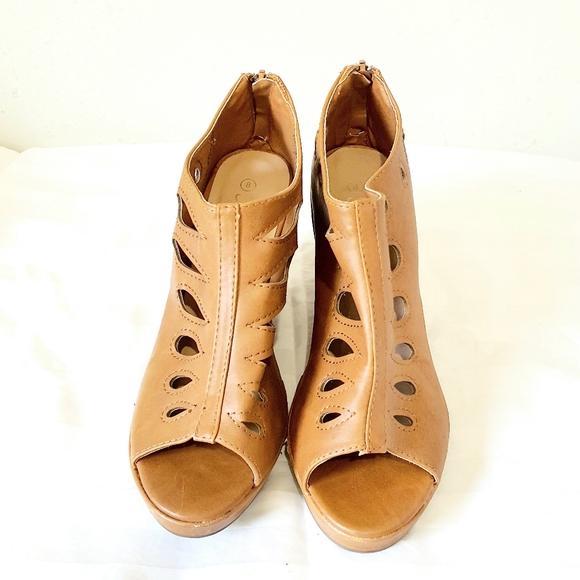 Forever Peep Top Wedge Bootie - Picture 3 of 11